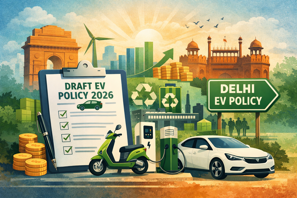 Delhi Draft EV Policy 2026 Targets Faster Adoption with Incentives, EV-Only Mandates