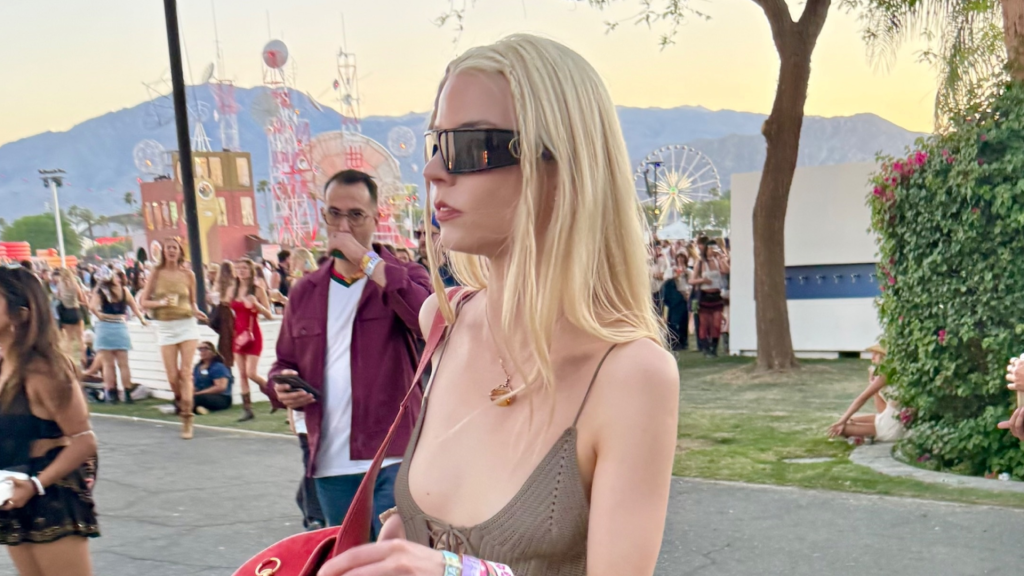 Anya Taylor-Joy Takes a Vintage Gucci Sling Bag to Coachella