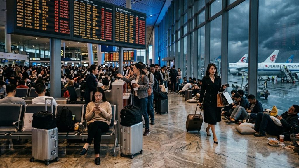 Hundreds of Passengers Stranded as China Eastern, Air China, and Juneyao Airlines Face 318 Flight Delays and 35 Flight Cancellations Across Guangzhou, Chengdu, Shanghai, and Nanjing, Triggering Terminal Airport Disruptions and Severe Passenger Travel Chaos: Latest Airline News and Aviation Updates
