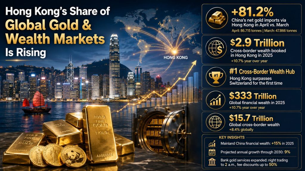 Hong Kong’s share of global gold, wealth flows is rising fast as China’s market evolves