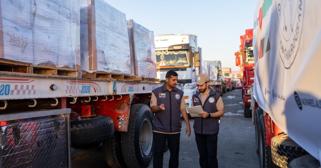 UAE sends 544 tonnes of food and shelter supplies to Gaza in latest aid drive