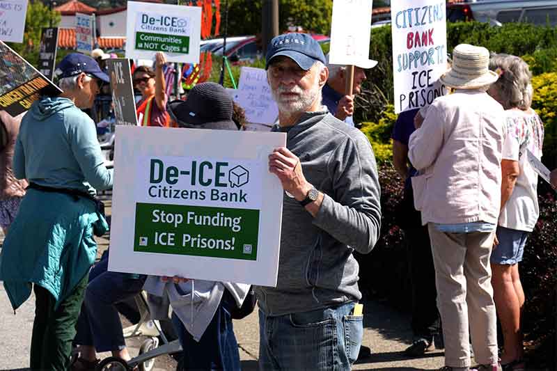 Activists demand Citizens Bank De-ICE its investments