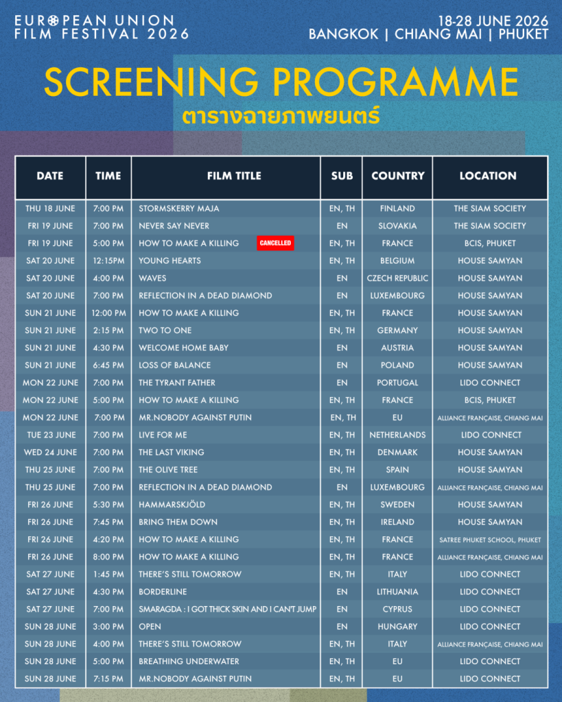 Watch Danish and Swedish at European Union Film Festival in Bangkok this week