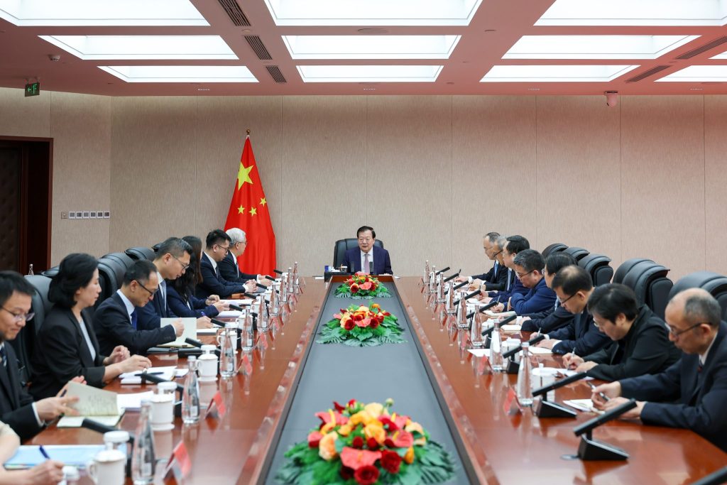 Xia welcomes Wong in Beijing, recognises Administration and Justice results