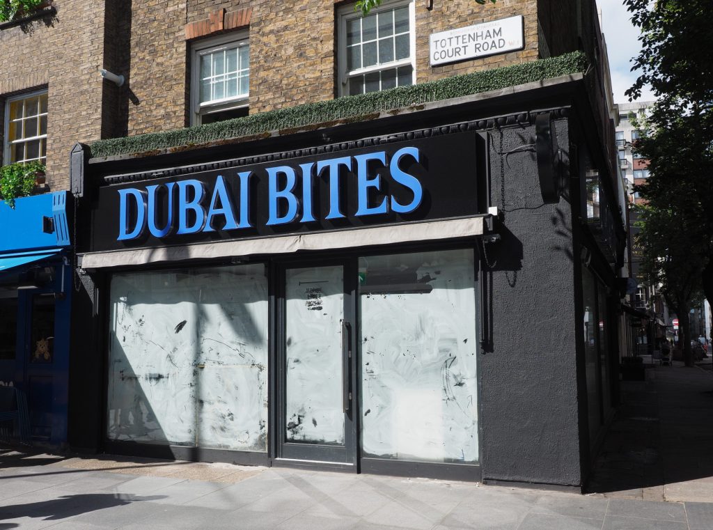 Licensing application: Dubai Bites, 77 Tottenham Court Road
