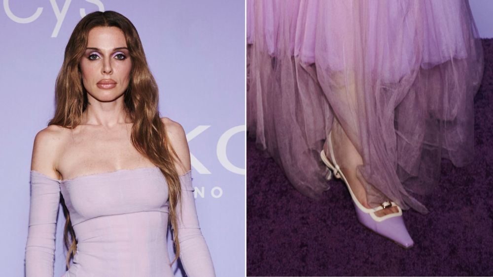 Julia Fox Punctuates Balletcore Tulle With Roger Vivier Slingbacks