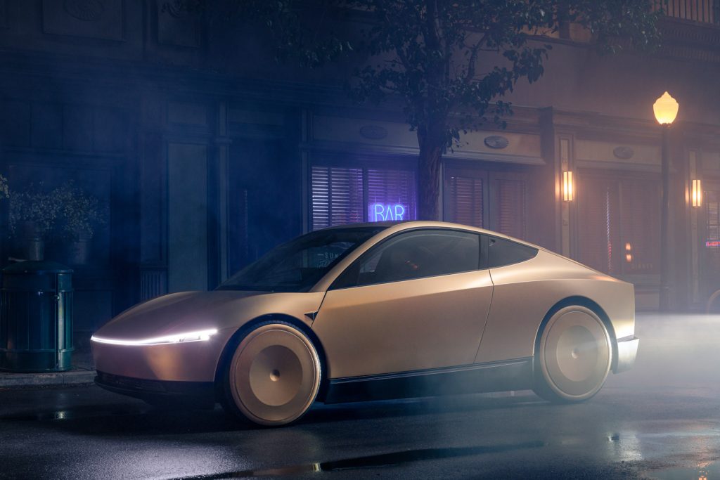 Tesla Cybercab with 48 kWh battery and front-mounted motor revealed