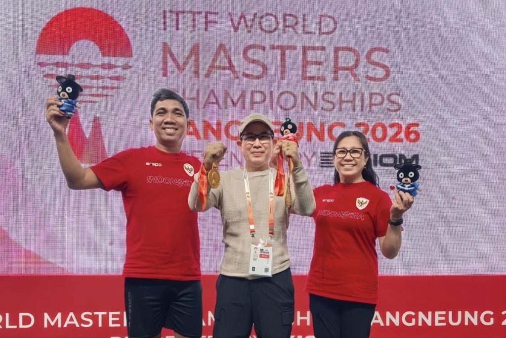 Indonesia wins ITTF World Masters Gangneung mixed doubles 50 title