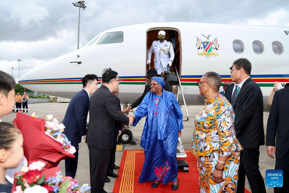 Namibian president arrives in Guangzhou-Xinhua