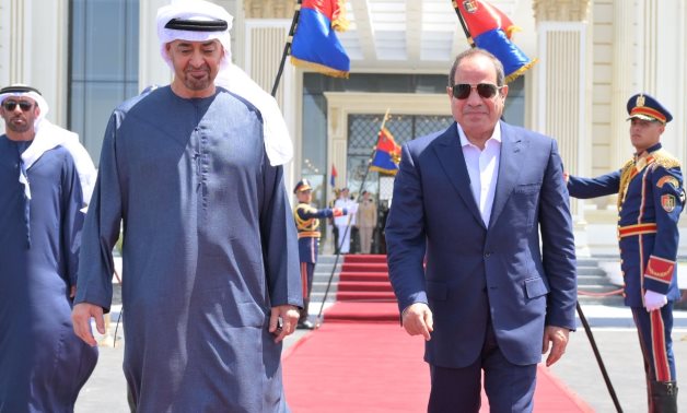 Sisi bids farewell to UAE President Mohamed bin Zayed at Alamein Airport