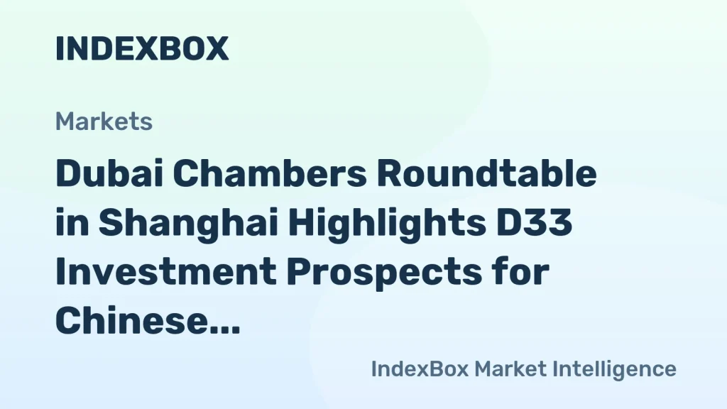 Dubai Chambers Presents D33 Investment Opportunities to Chinese Investors at Shanghai Roundtable – News and Statistics