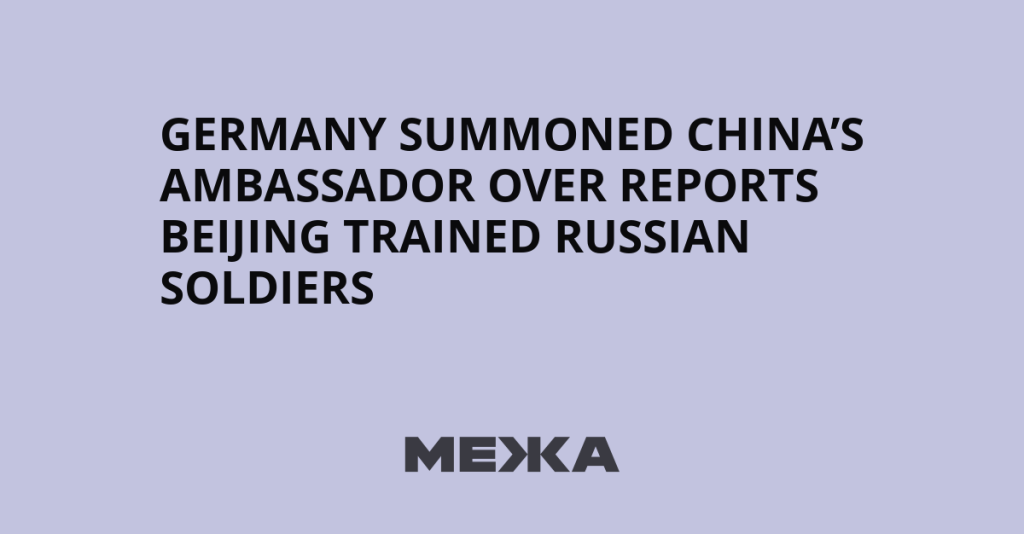 Germany summoned China’s ambassador over reports Beijing trained Russian soldiers | Ukraine news