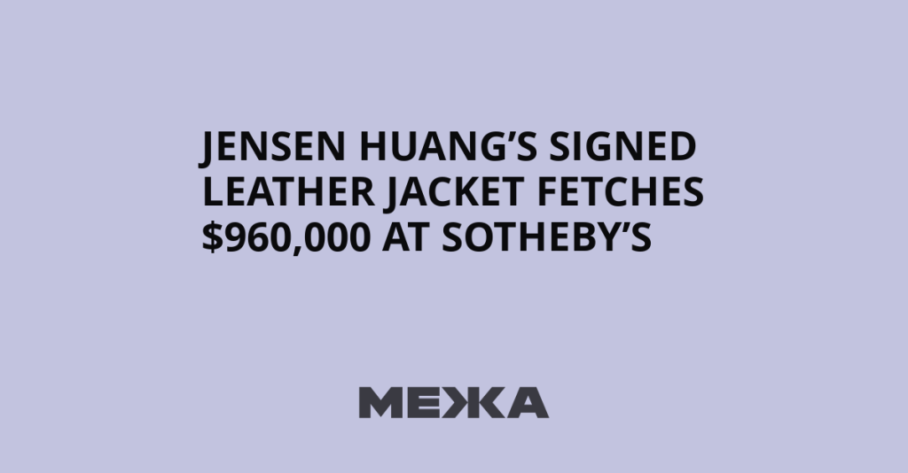 Jensen Huang’s signed leather jacket fetches $960,000 at Sotheby’s | Ukraine news