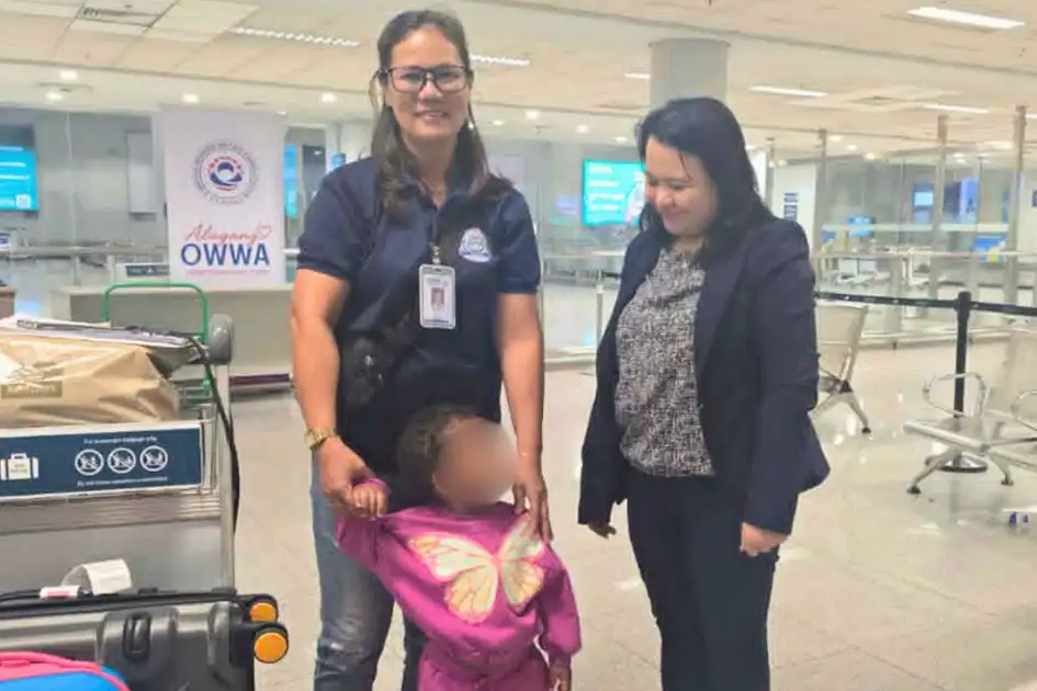 Photos: Filipino toddler abandoned in UAE returns home after care in Dubai shelter
