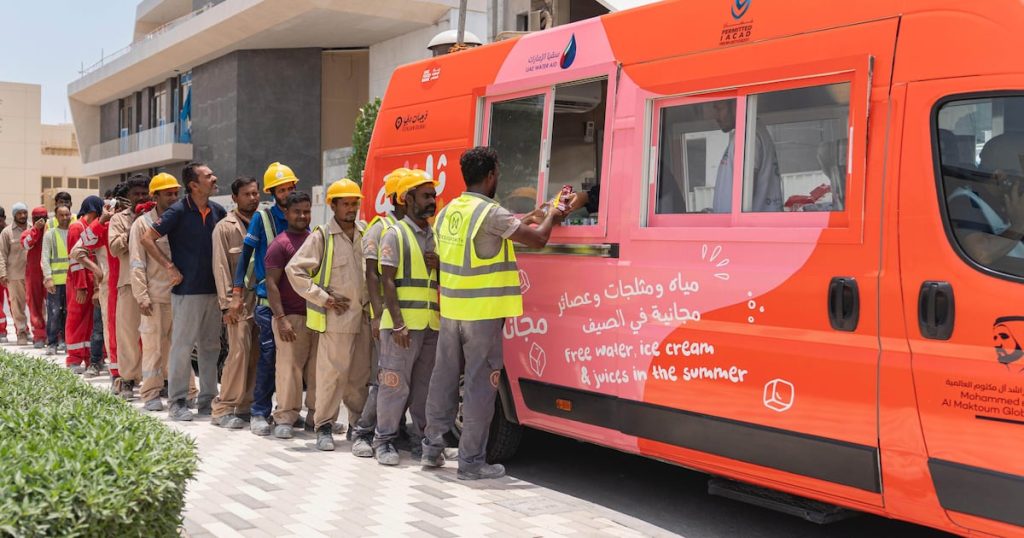 Al Freej Fridge returns to say thanks with drinks and ice creams for workers in Dubai