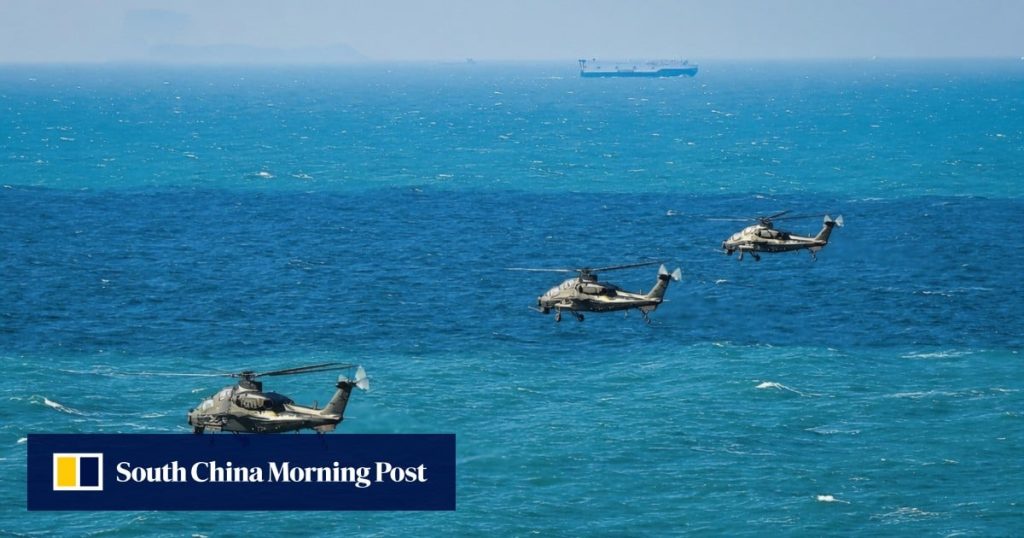 What a helicopter’s flight in the Taiwan Strait says about Beijing’s war plans