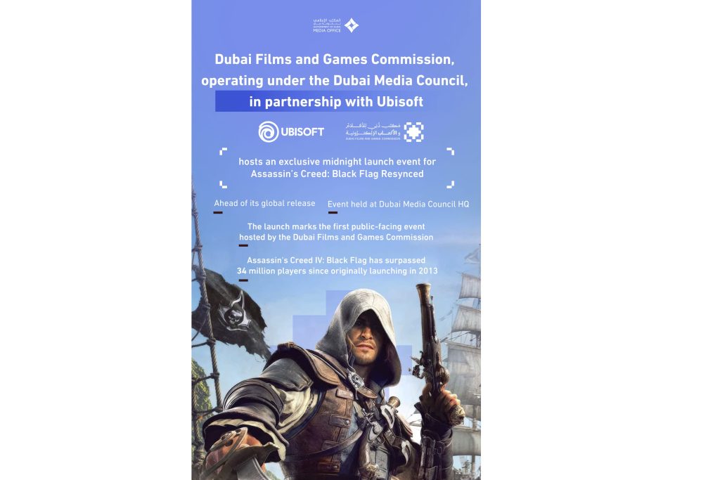 Dubai Films and Games Commission and Ubisoft host midnight launch event for Assassin’s Creed: Black Flag Resynced in Dubai