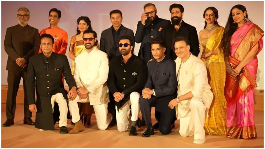 Ramayana trailer launch Delhi Sunny Deol revealed as Hanuman, Ranbir Kapoor and Yash attend