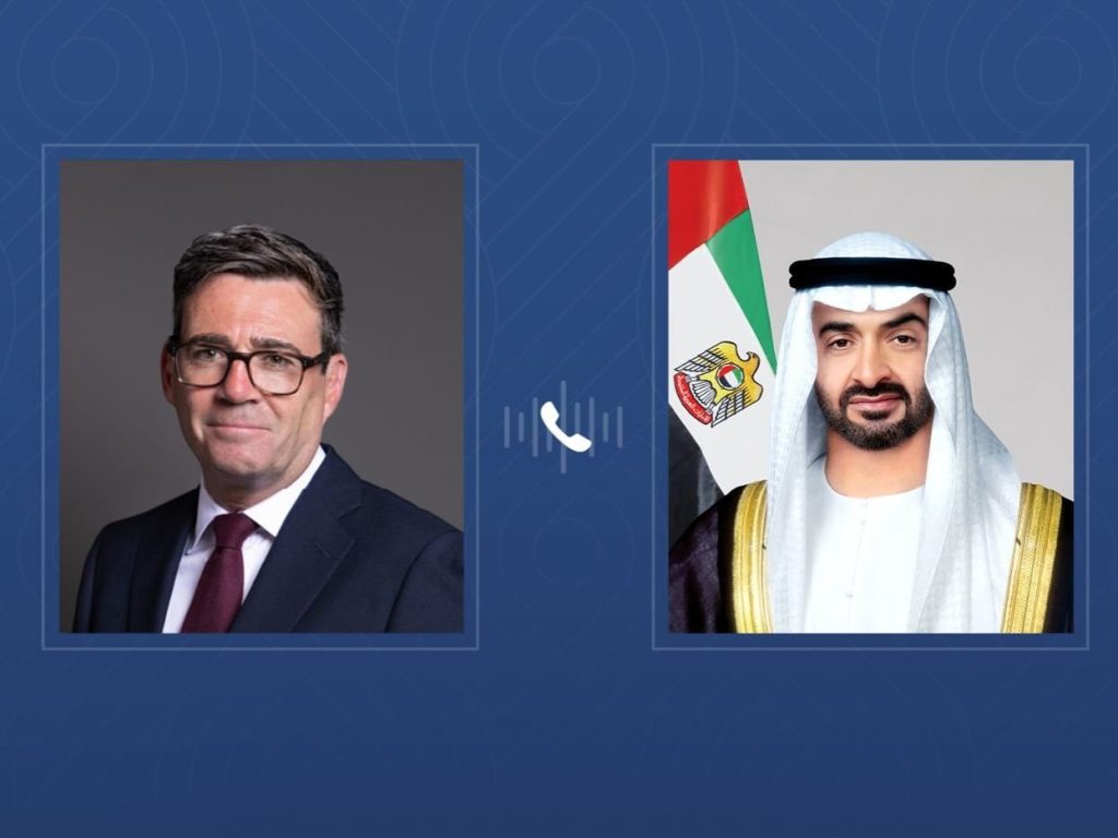 UAE President and British Prime Minister Discuss Enhancing Bilateral Relations