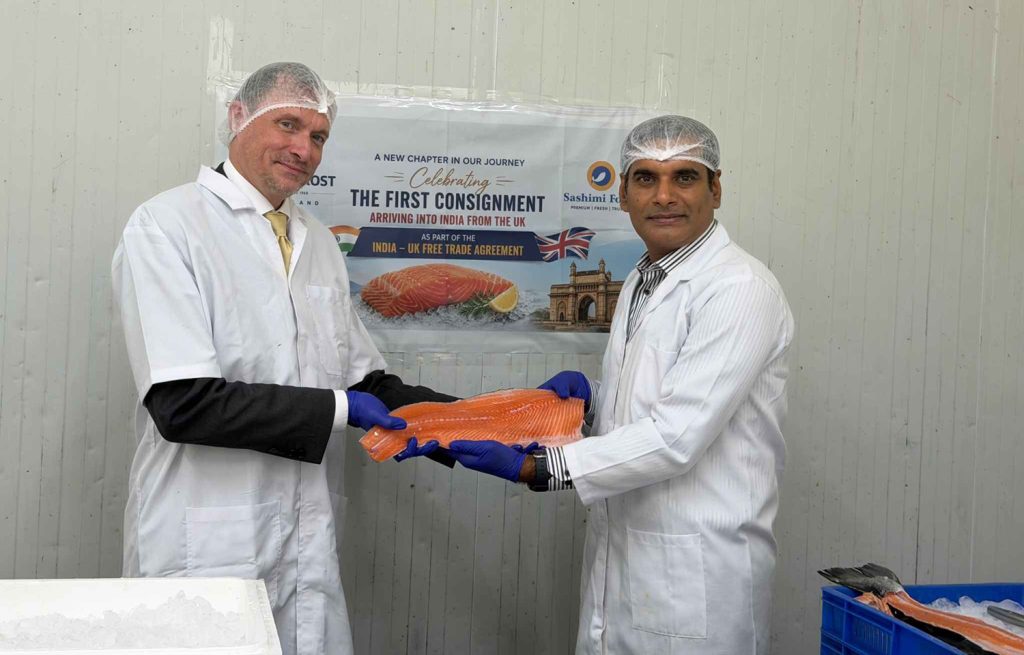 First tariff-free Scottish salmon shipment reaches India