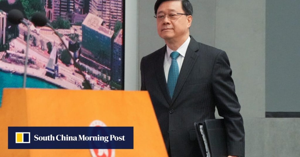 Hong Kong leader to hold town hall on Sunday to gather views on twin blueprints