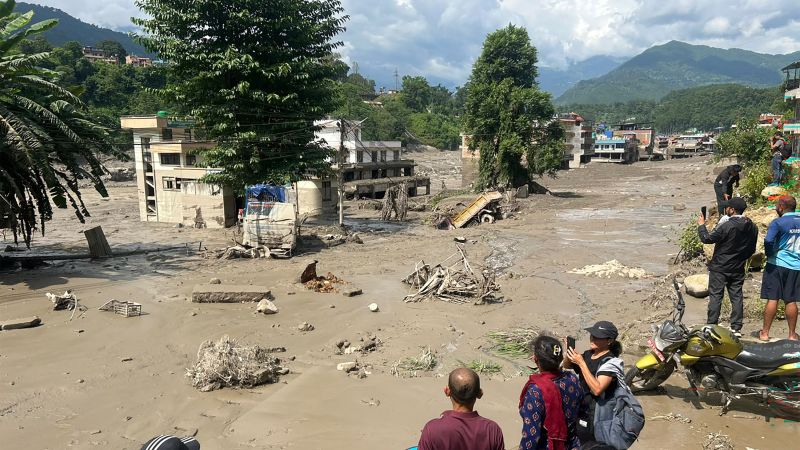 Nepal floods: Hundreds missing and many feared dead after flood hits Nepal-China border